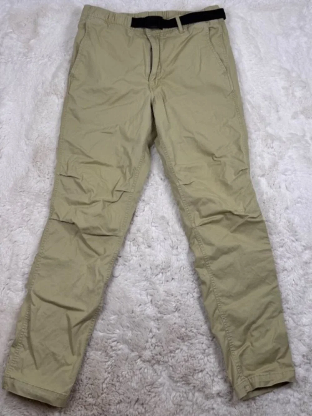 Polo Ralph Lauren Men's Khaki Classic Fit Tapered Prepster Pants Belted Size M